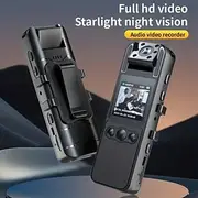 1080P Ultra Clear Camera No WiFi Function Mini Back Clip-on Camera Recorder Can Flip Lens Small Security Portable Camera 1.3 Inch Color Screen Side Recording S