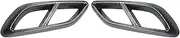 Rear Bumper Exhaust Frame Trim For Benz GLE Class Coupe C236 2024 Gloss Black Carbon Fiber Look Chrome
