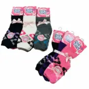 WHOLESALE LOT 10 DIAMOND COLOR FUZZY SOCKS WOMENS JUNIORS GIFT SLIPPER SOX LADY