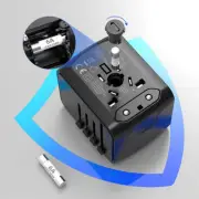 International Universal Travel Adapter With 3 USB+ Type C AC Power Charger CW