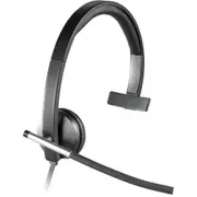 Logitech H650E Mono Business Office Headset with Noise Cancelling Mic Black
