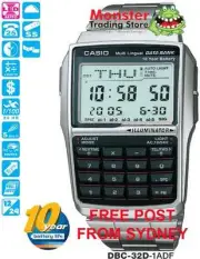 CASIO WATCH CALCULATOR DATABANK DBC-32D-1A DBC32D DBC32 12 MNTH WRANTY
