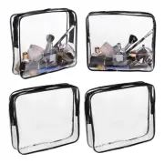 5pcs Clear Cosmetic Bag Luggage Cubes Travel Toothbrush Bag Clear Train Case