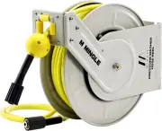 Retractable Pressure Washer Hose Reel, 1/4" × 60Ft Heavy Duty Professional Hose