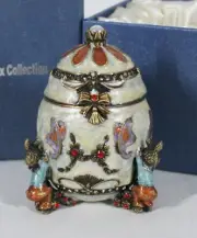 RARE! BUKOWSKI TREASURE BOX COLLECTION ENAMEL EASTER EGG TRINKET BOX NEW IN BOX