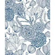 A-Street Prints Alannah Navy Botanical Wallpaper 56.4-sq-ft Paper Strippable