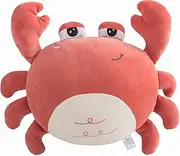 Crab Plush Toy, Stuffed Animal, Cute Plushies, Super Soft Pillow, 16 Inch Decor, Orange Kids' Toy Pillows, Stuffed Animals for Boys