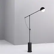 Modern Nordic Floor Lamp Simple Black LED Standing Marble Decorative Light Study Reading Decor