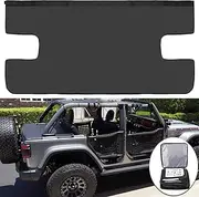 Upgraded Cargo Cover Tonneau Cover for 2018-2022 Jeep Wrangler JL Unlimited & Jeep Gladiator JT 4-Door Rear Trunk Tailgate Ton Cover Security Shade Shield Anti-Peeping Luggage Privacy Screen (Black)