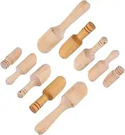 10Pcs Wooden Salt Spoon Small Seasoning Spoons for Salt Sugar and Condiments Wooden Kitchen Utensils with Smooth Finish for Cooking and Baking