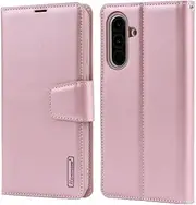 ZUSLAB for Samsung Galaxy A26 Case, Hanman Wallet Leather Wallet Card Cover (2025) - Rose Gold
