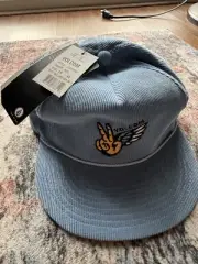 Volcom Blue Corduroy Embroidered Logo OSFM Trucker Cap NWT