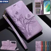For Samsung S24 FE S23 S22 S21 S20 S10 Ultra Plus Wallet Case Flip Leather Cover