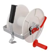 WIND UP 1:3 GEARED ELECTRIC FENCE REEL POLY TAPE WIRE ROPE STRIP GRAZING