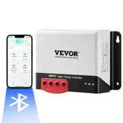 30A MPPT Solar Charge Controller, Auto DC Input, Solar Panel Regulator Charger with Bluetooth Module, 98% Charging Efficiency for Sealed(AGM), Gel, Flooded and Lithium Battery