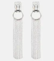 [Alessandra Rich] Alessandra Rich Crystal-embellished drop earrings One Size silver