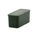 [特價]【日本like-it】日製直紋耐壓儲物分隔盒(附蓋)-6L-3入-森林綠