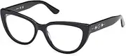 [GUESS] GU50175 001 Shiny Black 54/16/140 Women's Glasses, 001 Shiny Black, 54/16/140