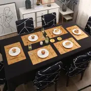 Plastic Shining Table Mats Set of 6 Washable Dining Placemats