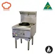 Goldstein Gas 1 Wok 356 mm Diameter, CWA1D/R Dual Ring Burner CWA1