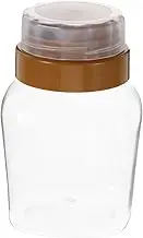 JECOMPRIS 4pcs Clear Squeeze Bottles Empty Honey Container With Caps Honey Dispenser Bottles For Dispensing Syrups And Sauces