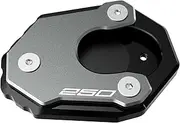 Foot Side Stand Extension Pad Motorcycle Accessories Kickstand Pad Foot Side Stand Support Plate Extension Pad For Kawasaki For NINJA250 For NINJA300 Enlarged Plate Kickstand Foot Side Stand(Grey 250)