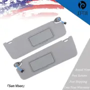 Sun Visor Sunshade LH+RH For 2017 18-2021 Honda Pilot W/Lights Mirror Gray Pair