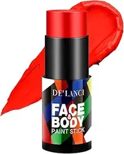 Red Face Paint Stick, Full-coverage Sports Football Face Body Paint Foundation Makeup. Professional Halloween Clown Joker Zombie Vampire Cosplay Special Effects SFX Eye Black Stick