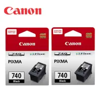 在飛比找PChome24h購物優惠-CANON PG-740 原廠黑色墨水匣組合(2黑)