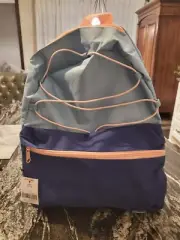 16 Inch Blue/Pink Bungee Backpack W) Adjustable Straps-Outside & Side Pockets