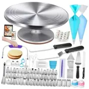 Pcs Cake Decorating Kit, 12" Aluminum Alloy Cake Turntable, 48 Numbered 253