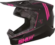Shot Furious Army Motocross Helmet, black-pink, Size 2XL for Men Black Pink