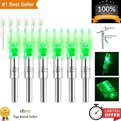 Lighted Arrow Nocks .244/6.2mm - 12 Pack with Screwdriver, Unisex Adult Use