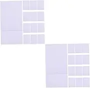 2sets Craft Picture Frames Rectangle Matting DIY Photo Frame Paper Pre-Cut Mats Backing Paper Matting for Picture 20pcs*2