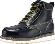 [HISEA] NINGO Work Boots for Men Steel/Soft Toe Boots,6” Waterproof Slip Resistant Industrial & Construction Work Boots,Composite Toe Working Boots