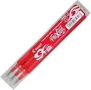 Pilot Frixion Erasable Refill Fine 0.7mm 3 Pack - Red (BLS-FR7-R-S3)