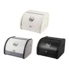 Metal Bread Box Roll Top Bread Bin Multipurpose for Countertop Large Capacity