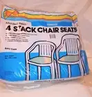 VTG Chair Pad Set Of 4 Kmart Outdoor Pastel Patio Cushion 15” x 17” NOS *READ*