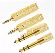 Veemoon Zinc Alloy 3.5mm to 6.5mm Audio Adapter Headphone Jack for Microphone Compatible Guitar Piano Amplifier