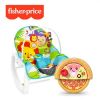 在飛比找PChome24h購物優惠-【奇哥】Fisher-Price 費雪 動物躺椅+學習比薩