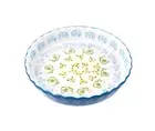 Ceramic Pie Pan Pie Dish for Oven 10 Inch Pie Plate Round Bakeware (Country S...