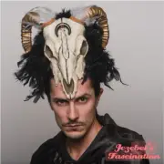 Devil Goat Skull Mardi Gras Voodoo Baphomet Satan Pagan Festival Headpiece