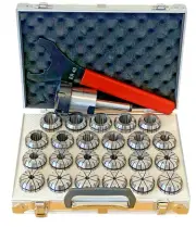 2MT ER40 COLLET CHUCK AND 23PC COLLET SET (3-25MM) WITH SPANNER BY RDGTOOLS