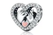 Solid 925 Sterling Silver Pinky Promise Pandora Inspired Charm