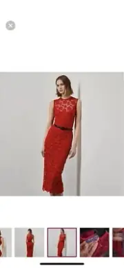 Ralph Lauren Purple Label Runway Red Lace Dress NWT