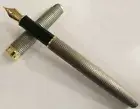Excellent Gray Grid Parker Sonnet Series Fine (F) Nib Fountain Pens No Box
