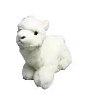 Alfredo the Alpaca Soft Plush Toy 10"/25cm white Bocchetta Plush Toys