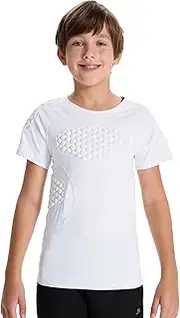 [DEVOROPA] Youth Boys Padded Compression Shirts Football Baseball Undershirt