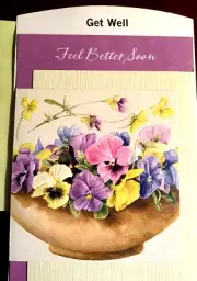 GET WELL Card,Nature's Sketchbook, "FEEL BETTER SOON" Marjolein Bastin NS33