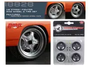 Street Fighter Mag Wheel and Tire Set of 4 pieces "Fast & Furious" Movie 1/18